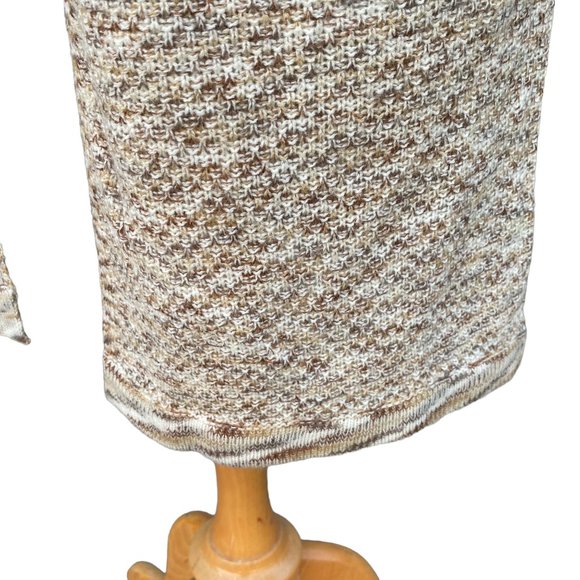 American Rag Oatmeal Brown Longline Loose Knit Open Front Cardigan-Sweater-S - Picture 12 of 15